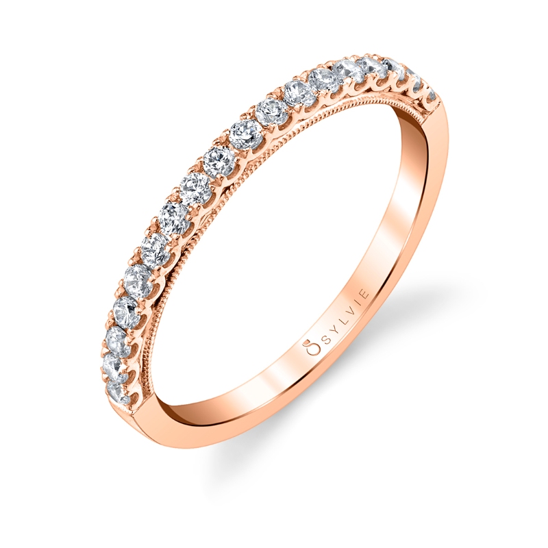 Classic Wedding Band with Milgrain Profile - Diandre