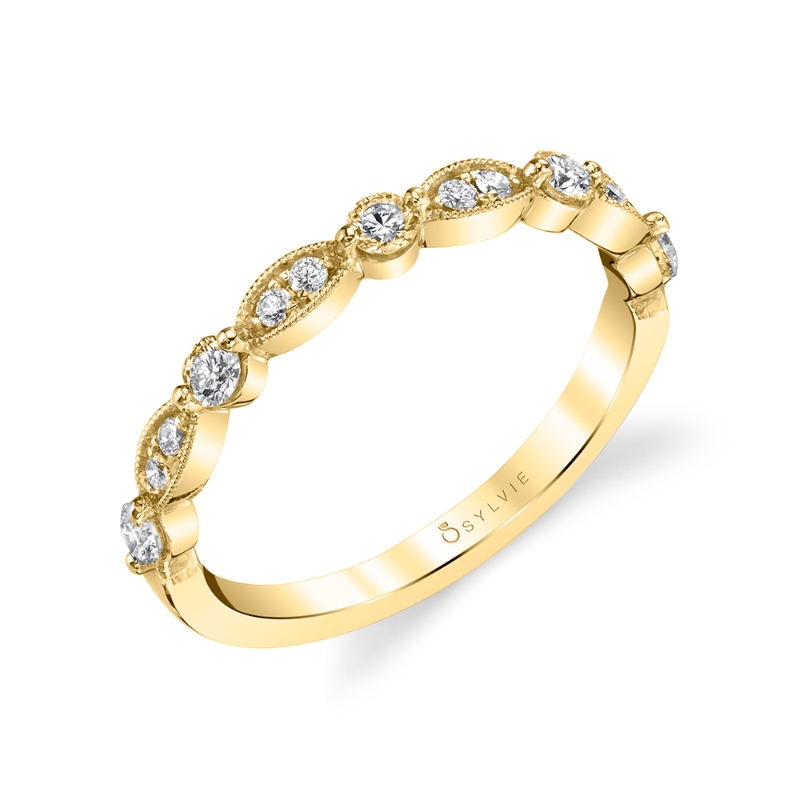 Stackable Diamond Wedding Ring - Florence