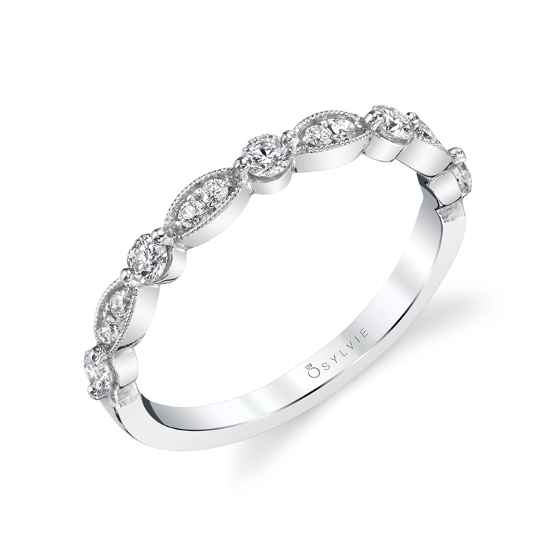 Stackable Diamond Wedding Ring - Florence