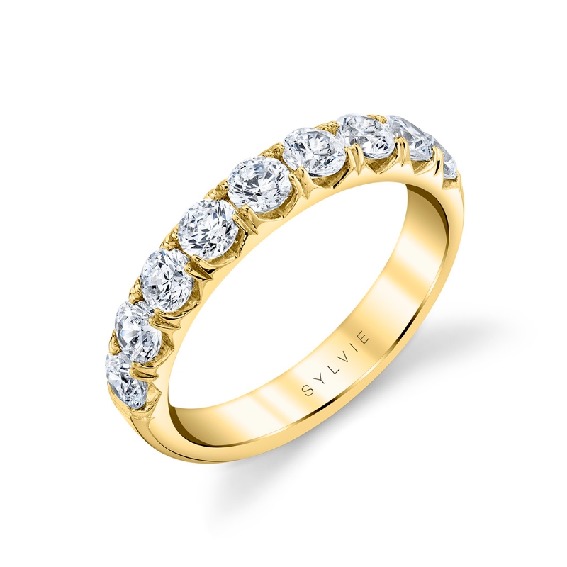Thick Classic Diamond Wedding Ring - Darla