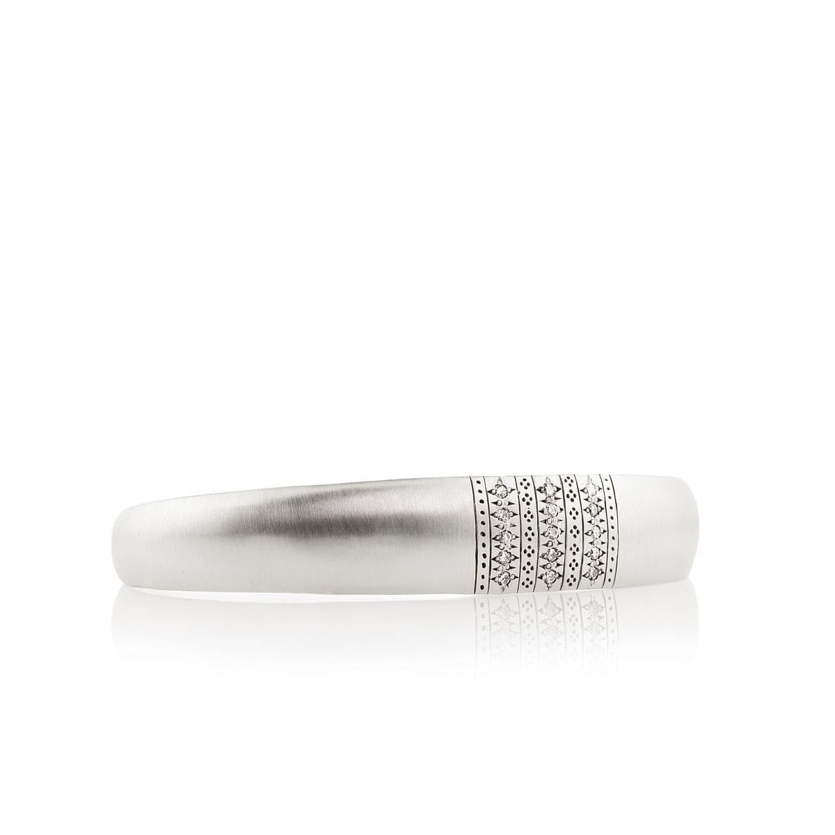 Silver And Diamond Nomad Cuff