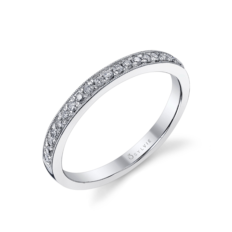 Classic Wedding Band with Milgrain Accents