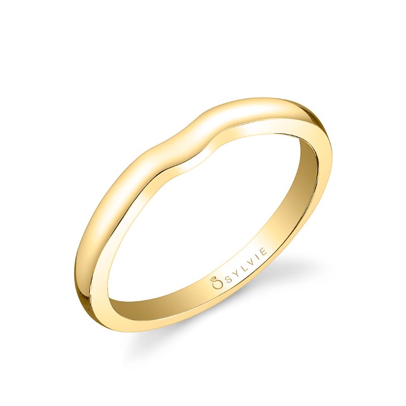 High Polish Wedding Band - Carina