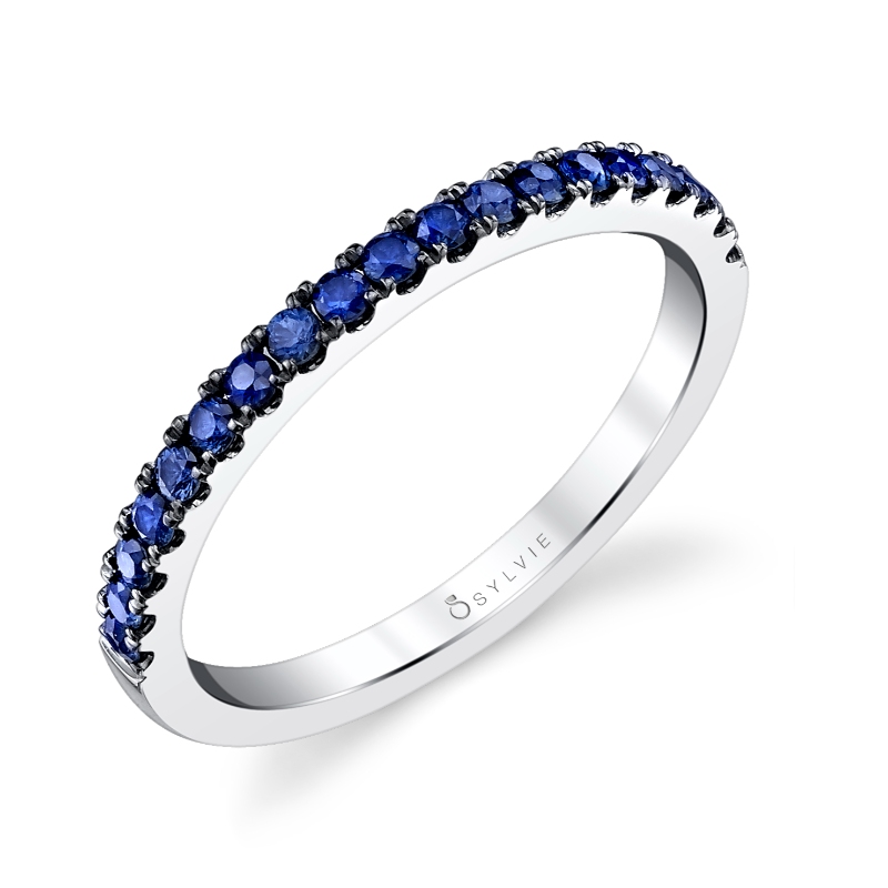 Classic Blue Sapphire Wedding Band
