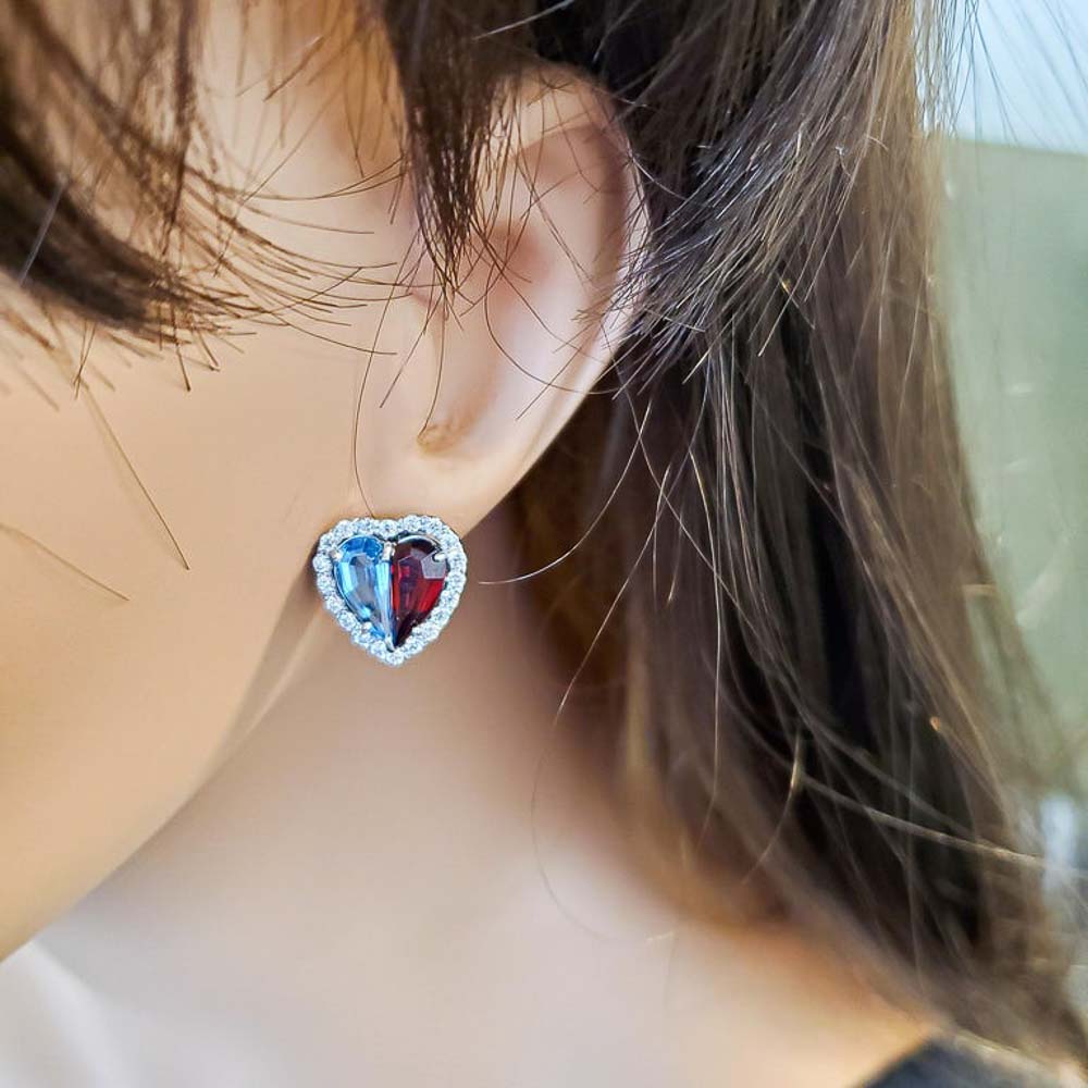 14K White Gold Topaz Gemstone Earrings
