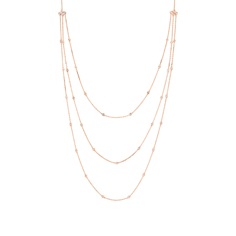 Layered Diamonds by the Yard Necklace