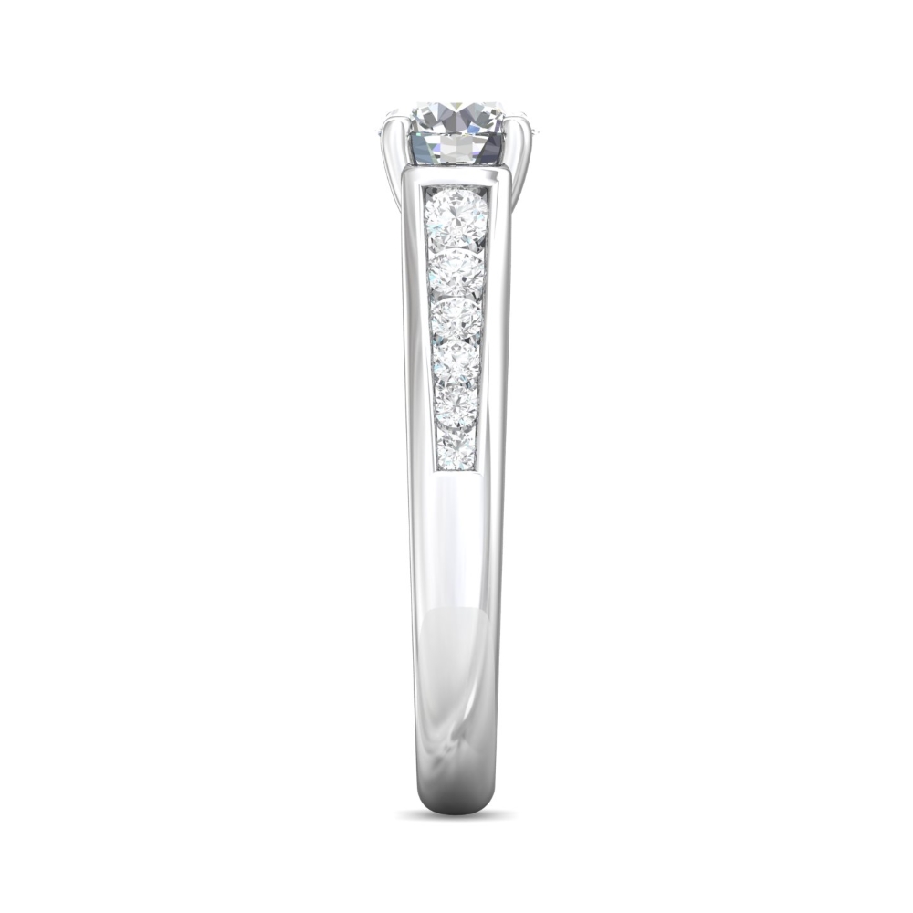  Platinum Round Diamond Engagement Ring