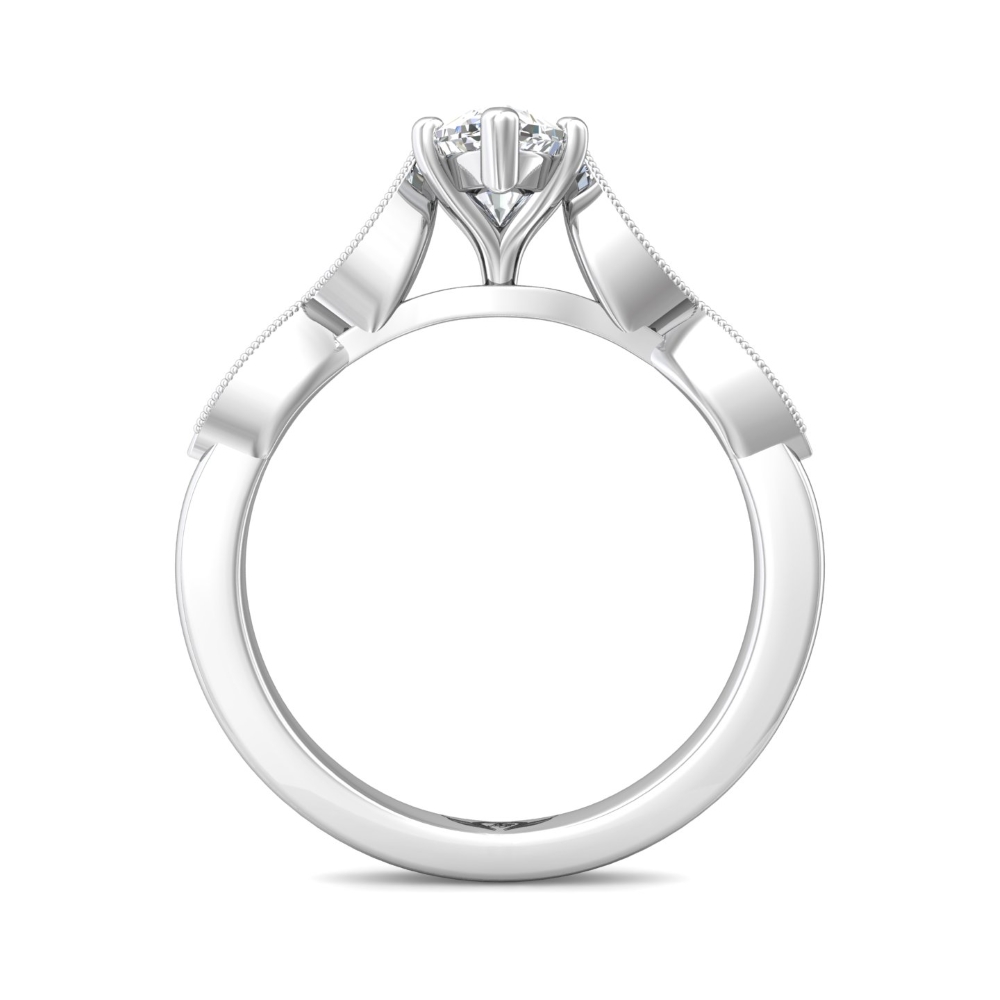 14K White Gold Marquise Diamond Engagement Ring