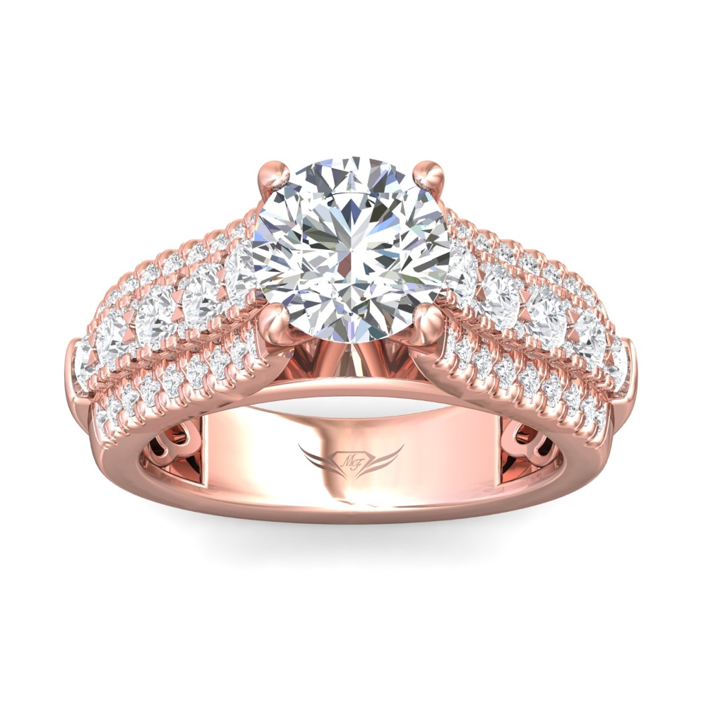 14K Rose Gold Engagement Ring