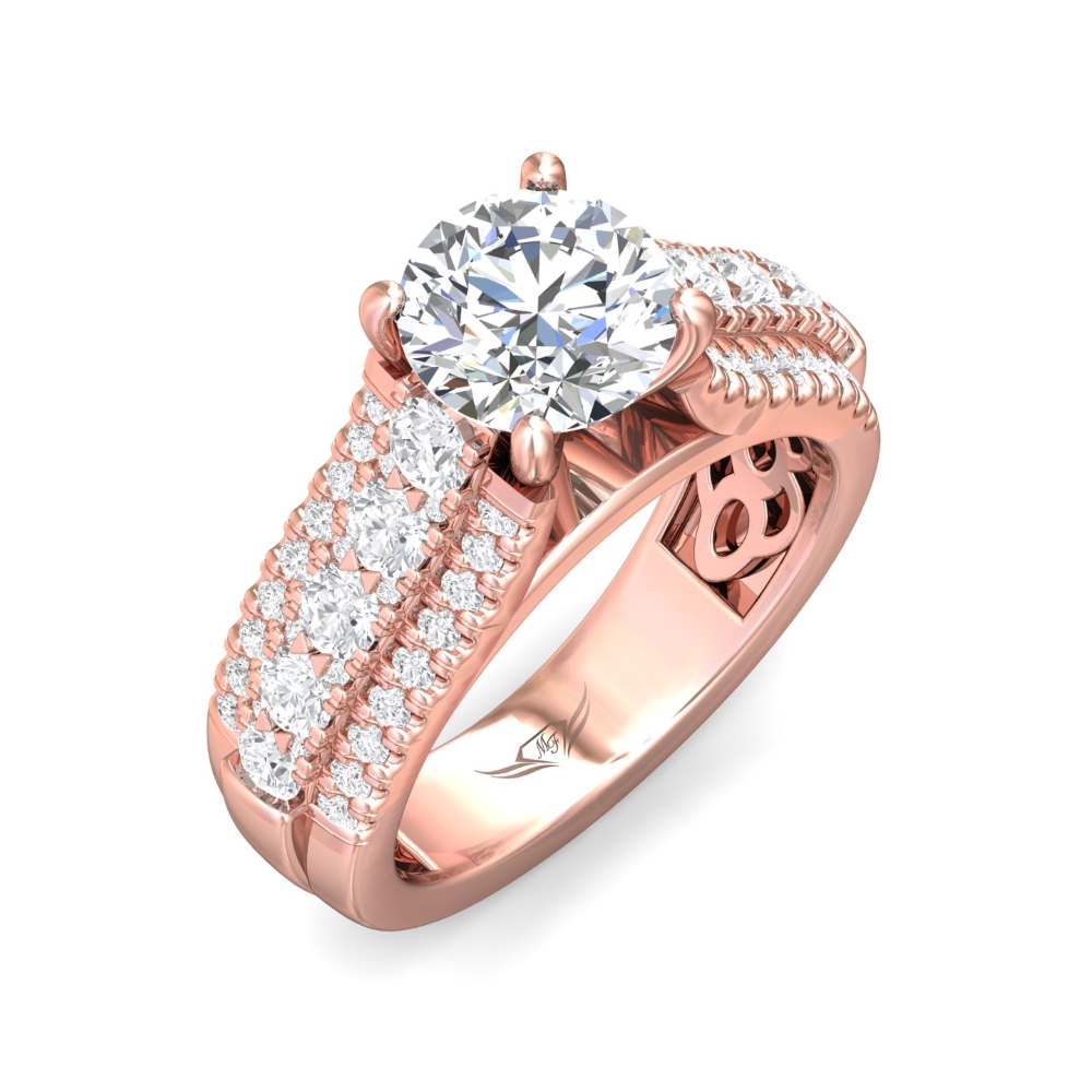 14K Rose Gold Engagement Ring