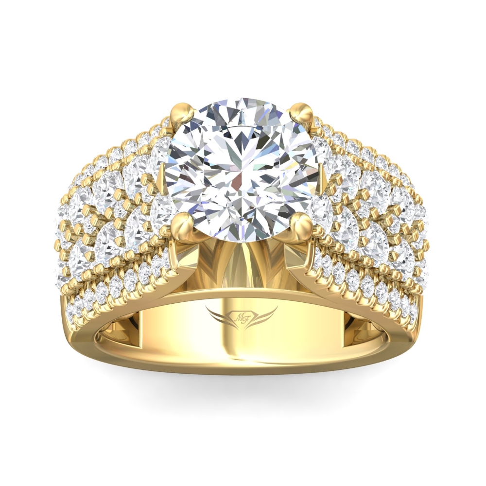 18K Yellow Gold Engagement Ring