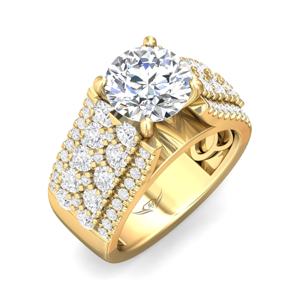 18K Yellow Gold Engagement Ring