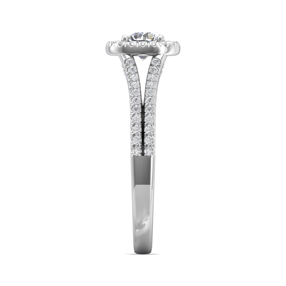  Platinum Cushion Diamond Engagement Ring