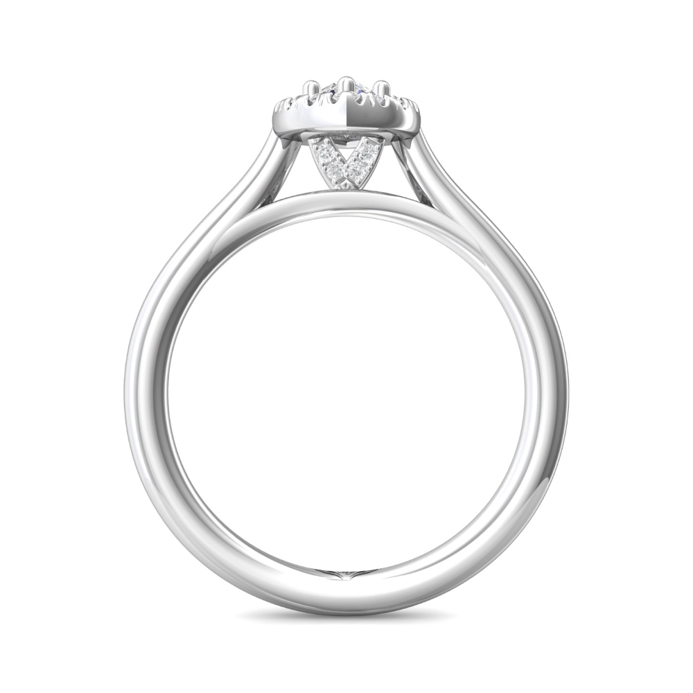 14K White Gold Marquise Diamond Engagement Ring