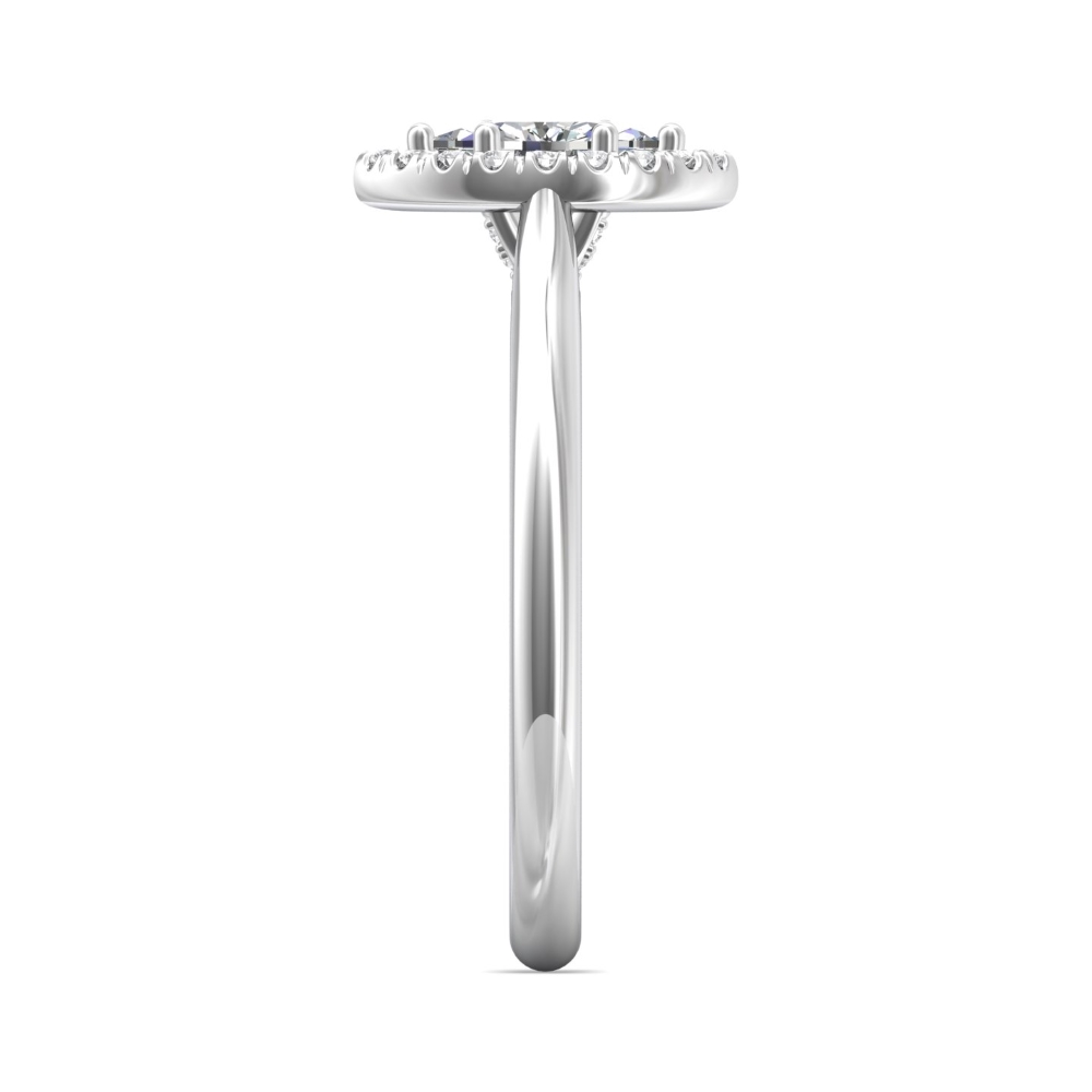 14K White Gold Marquise Diamond Engagement Ring