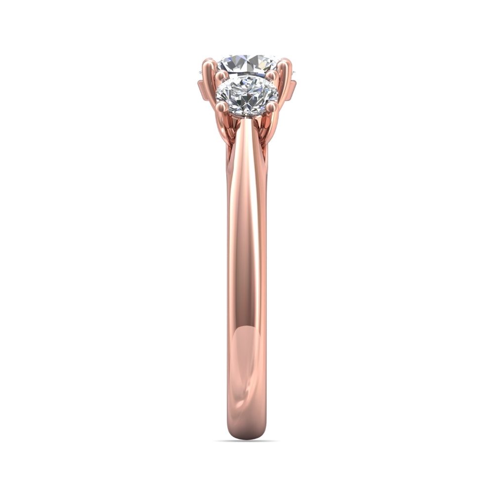 14K Rose Gold Round Diamond Engagement Ring
