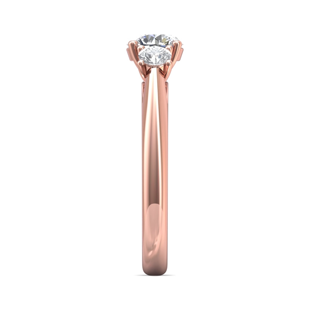 14K Rose Gold Round Diamond Engagement Ring