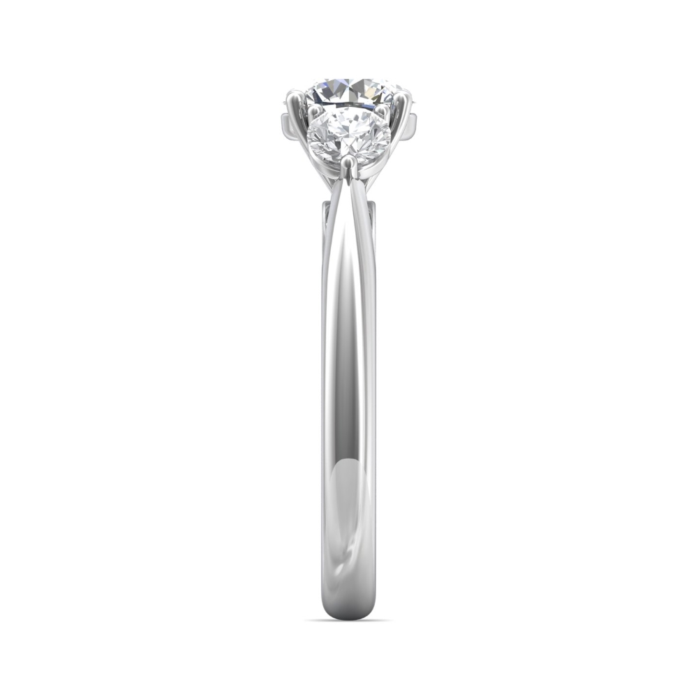 14K White Gold Round Diamond Engagement Ring