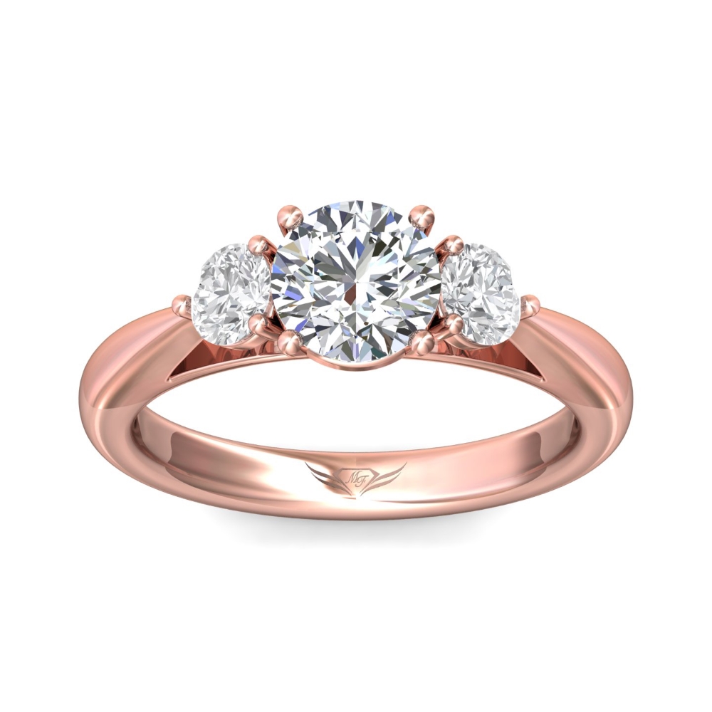 14K Rose Gold Round Diamond Engagement Ring