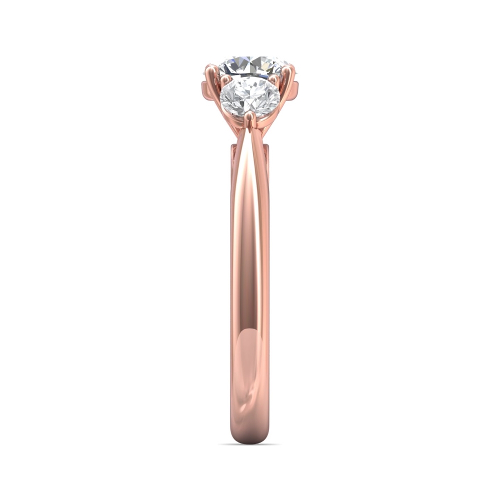 14K Rose Gold Round Diamond Engagement Ring