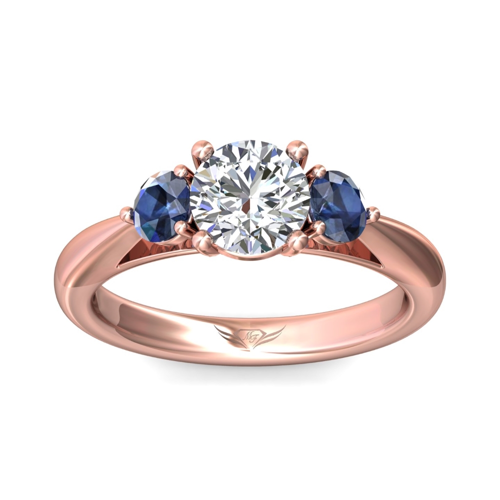 14K Rose Gold Round Diamond Engagement Ring