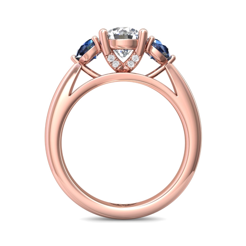 14K Rose Gold Round Diamond Engagement Ring