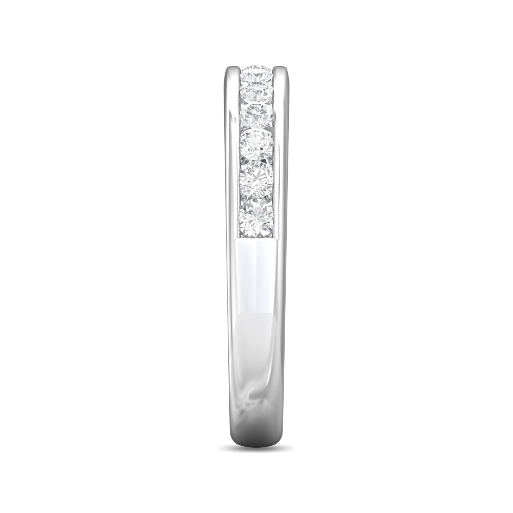 18K White Gold Wedding Band