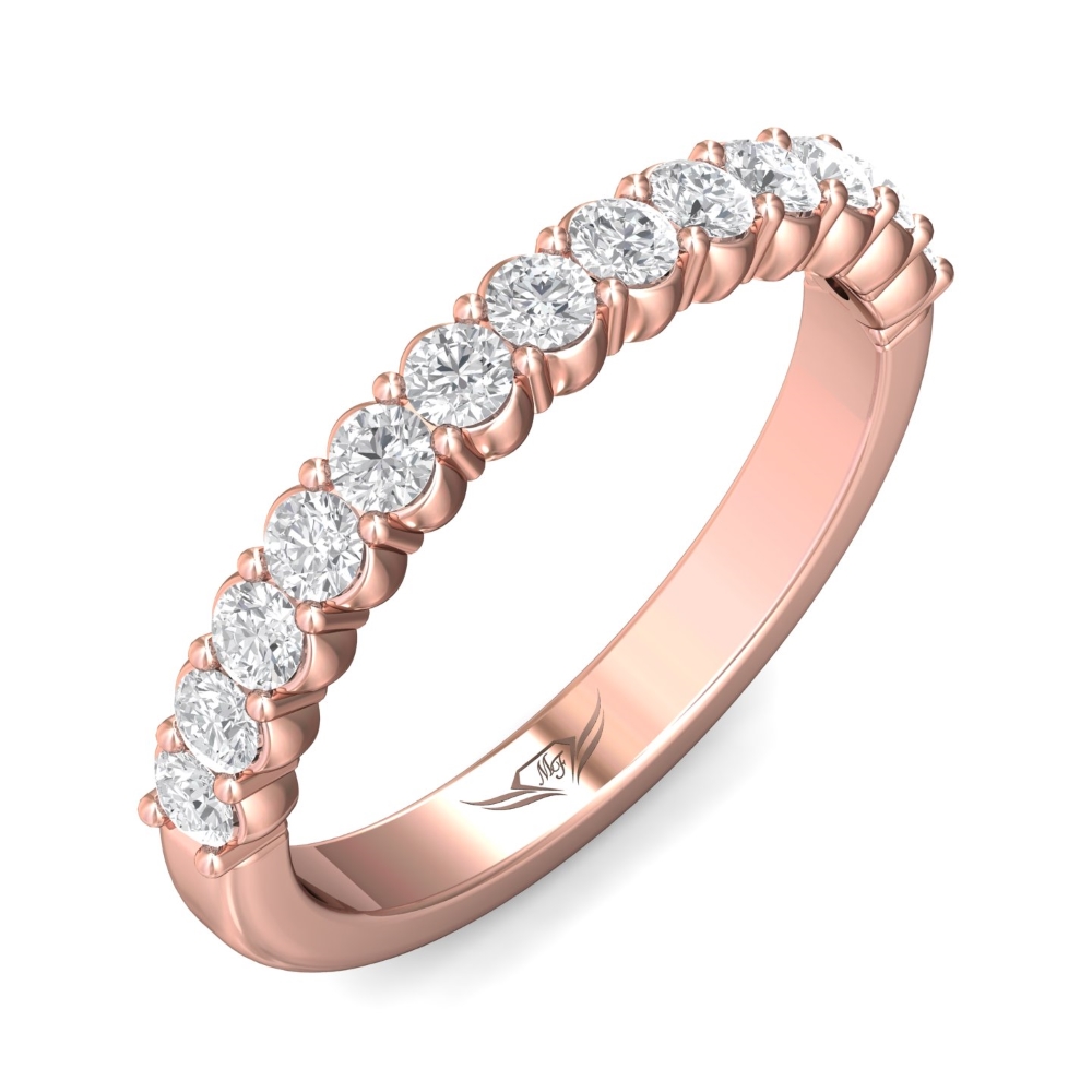 14K Rose Gold Wedding Band
