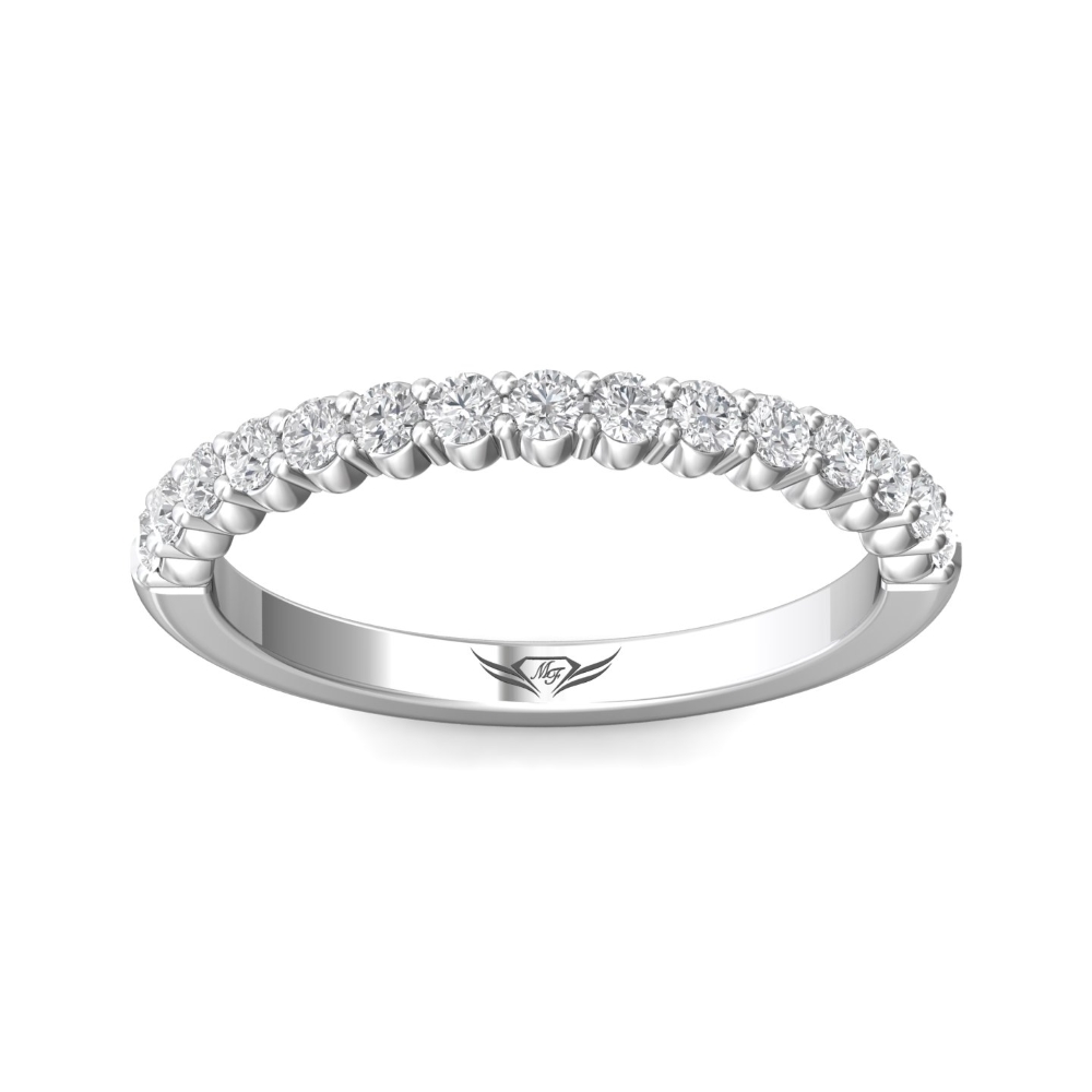 18K White Gold Wedding Band