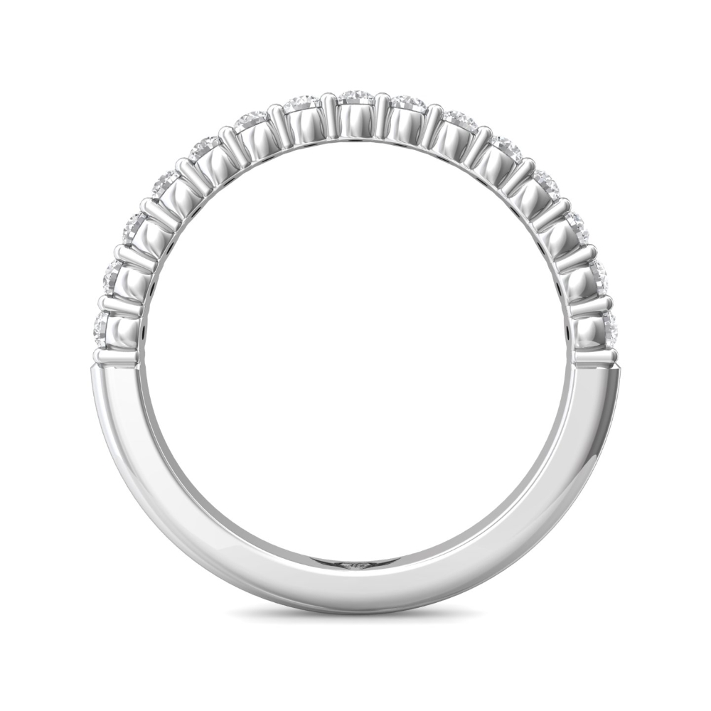 18K White Gold Wedding Band