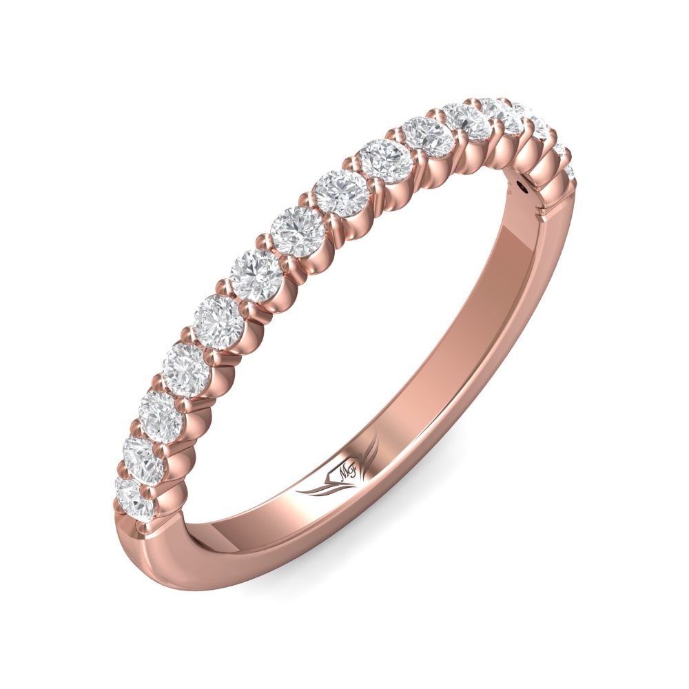 14K Rose Gold Wedding Band