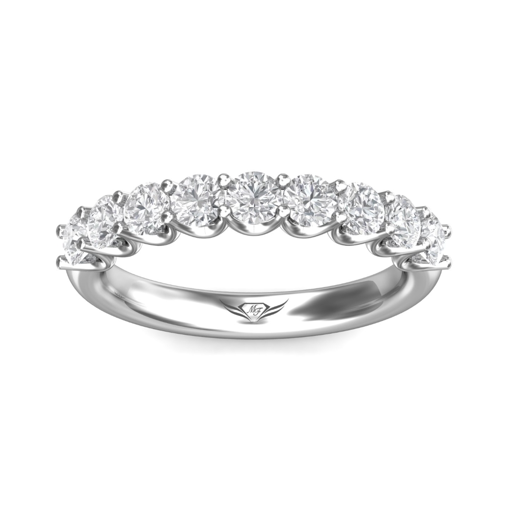 18K White Gold Wedding Band