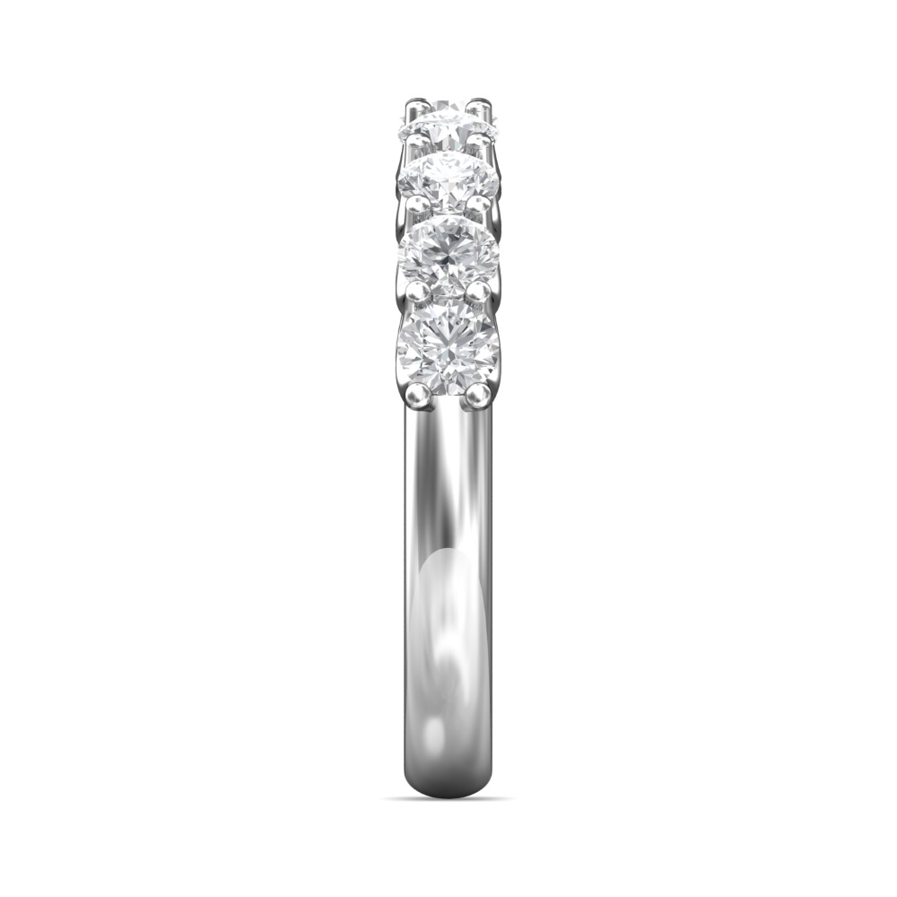 18K White Gold Wedding Band