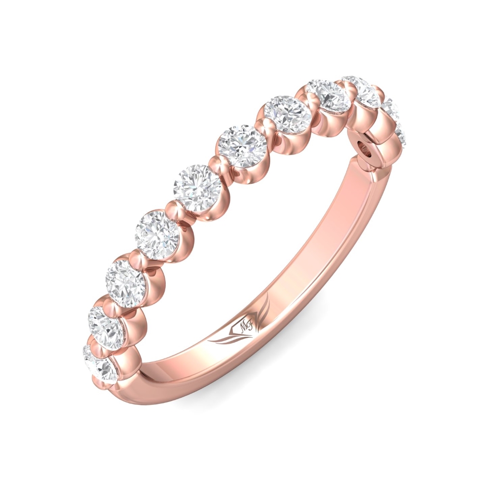 18K Rose Gold Wedding Band
