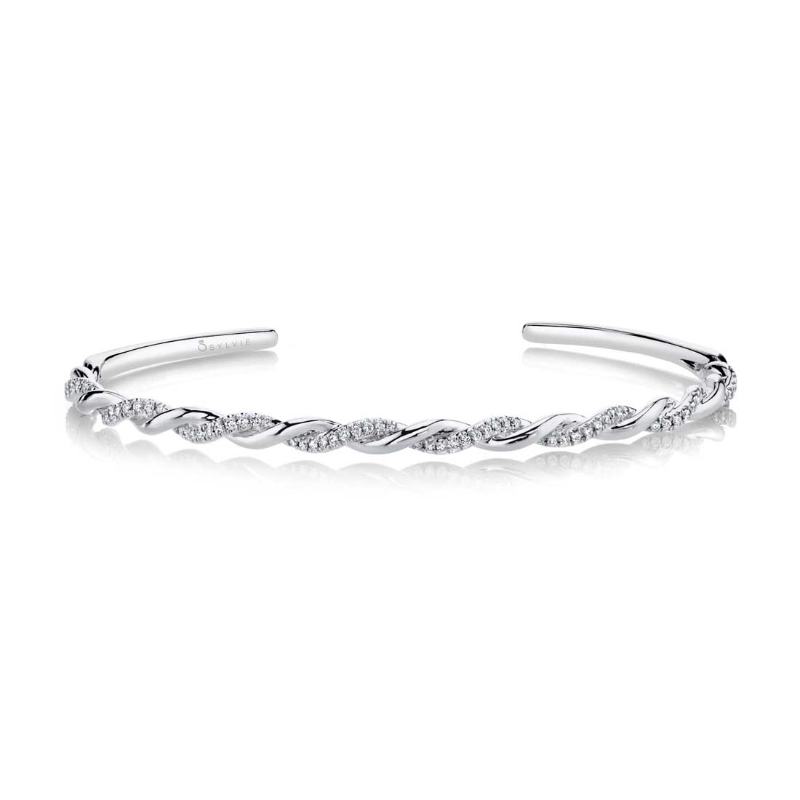 Spiral Diamond Bangle