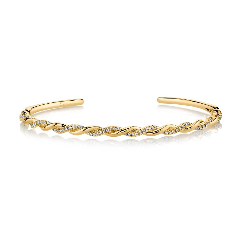 Spiral Diamond Bangle