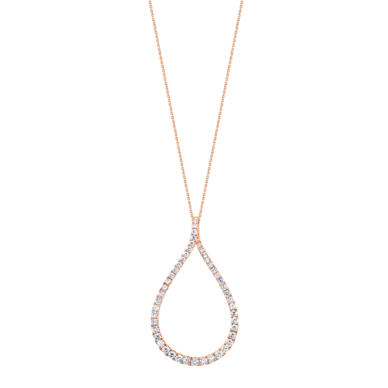 Diamond Hoop Necklace - .50 Carats