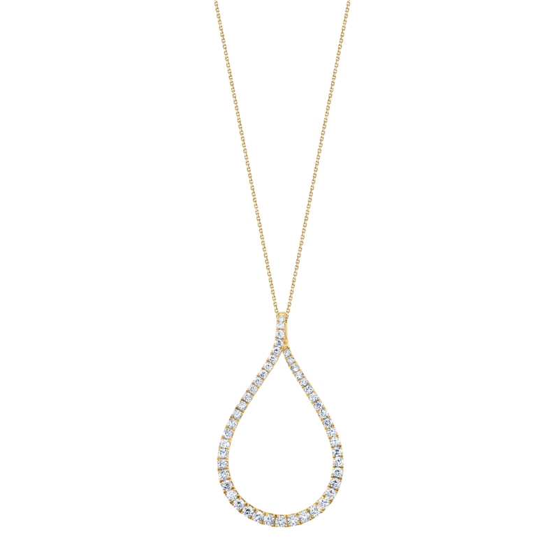 Diamond Hoop Necklace - .50 Carats