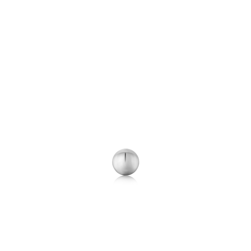 Silver Mini Sphere Barbell Single Earring