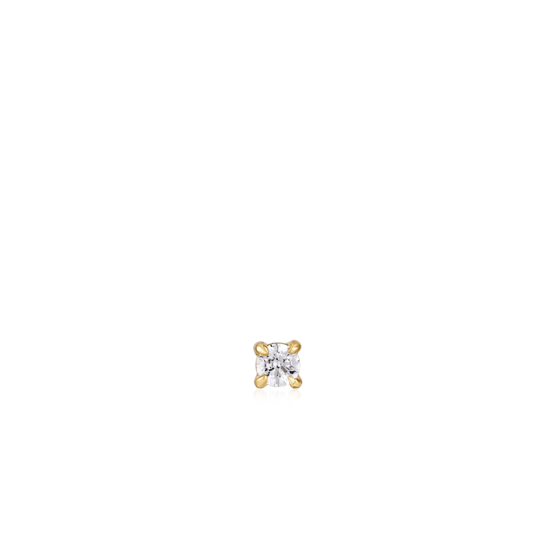 Gold Sparkle Barbell Single Earring