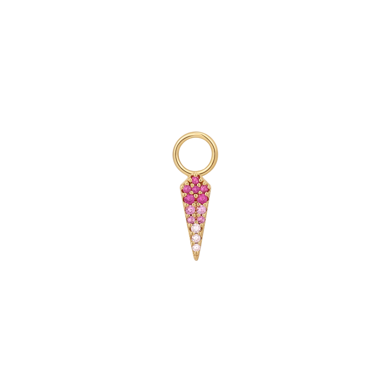 Gold Ombr?Pink Earring Charm