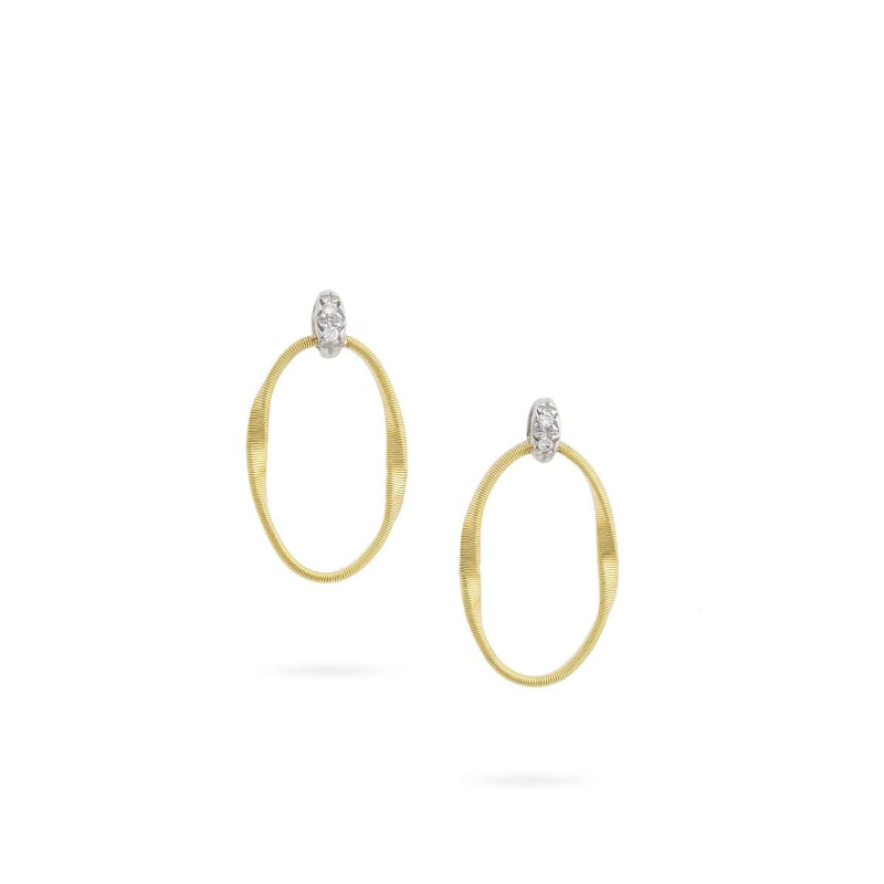 Gold And Diamond Marrakech Onde Link Earrings