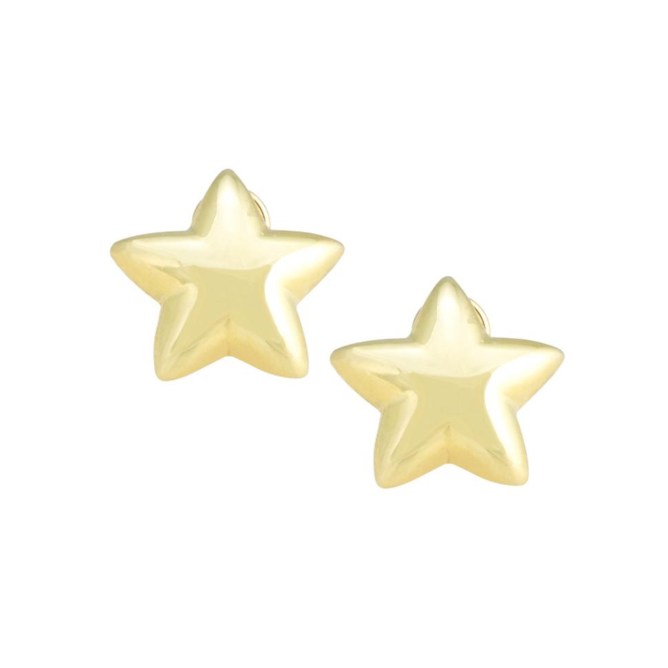 14kt Yellow Gold Star Earrings