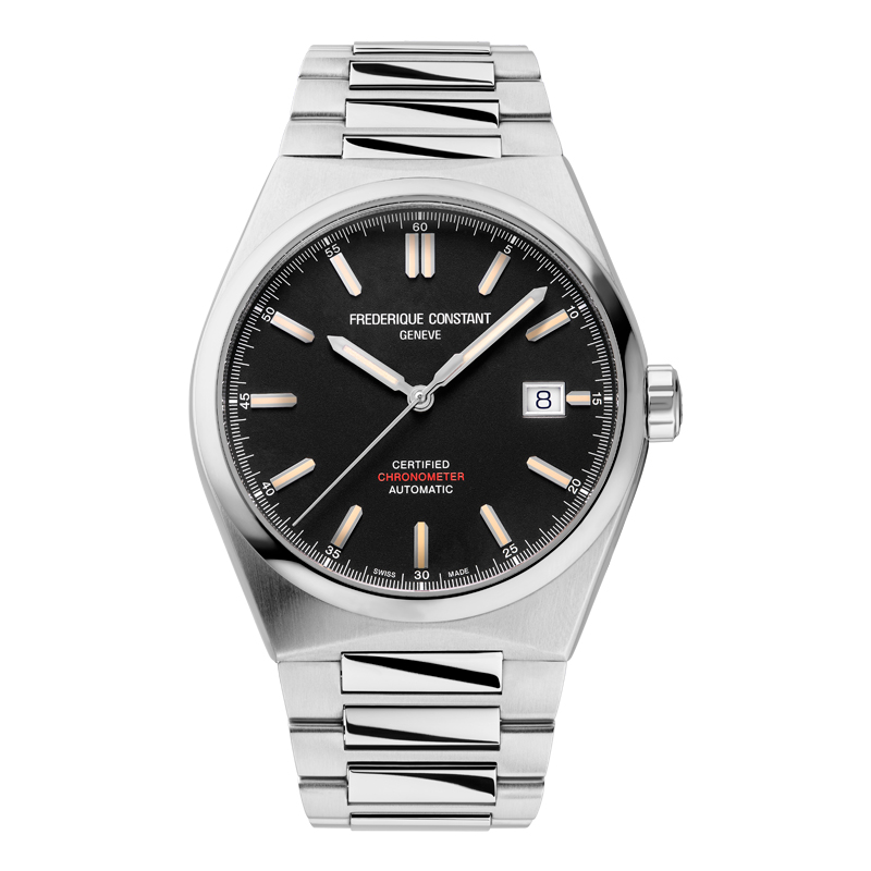 39mm Highlife Automatic COSC Men's Watch in Stainless Steel with Black Dial