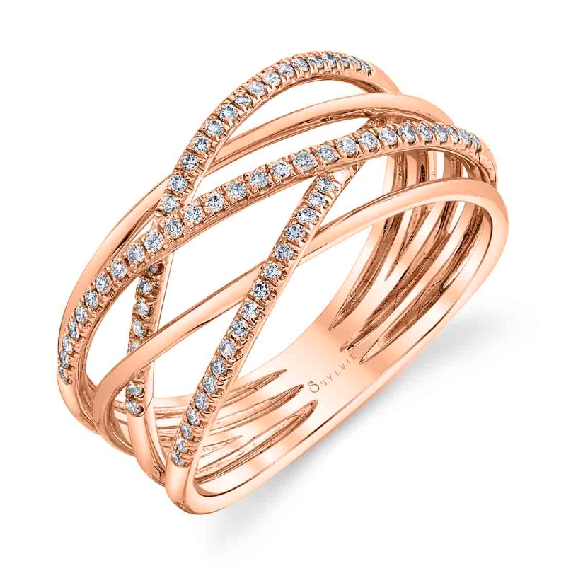 Modern Layered Diamond Ring