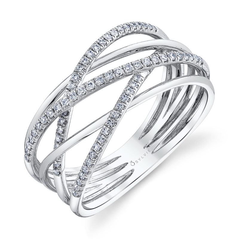 Modern Layered Diamond Ring