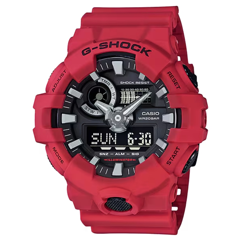 CASIO G-SHOCK FRONTBUTTON SPRLED AD REDBLACK