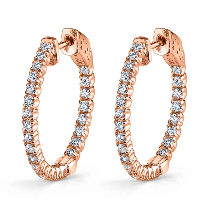 Diamond Hoop Earrings 24MM