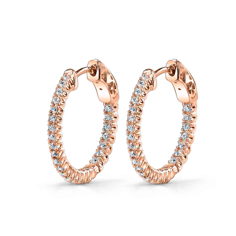 Diamond Hoop Earrings 19MM