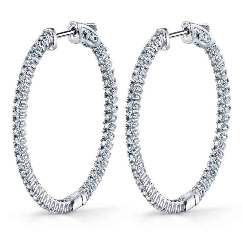 Diamond Hoop Earrings 35MM